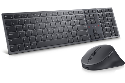 DELL KM900 keyboard Mouse included RF Wireless + Bluetooth QWERTY US English Graphite